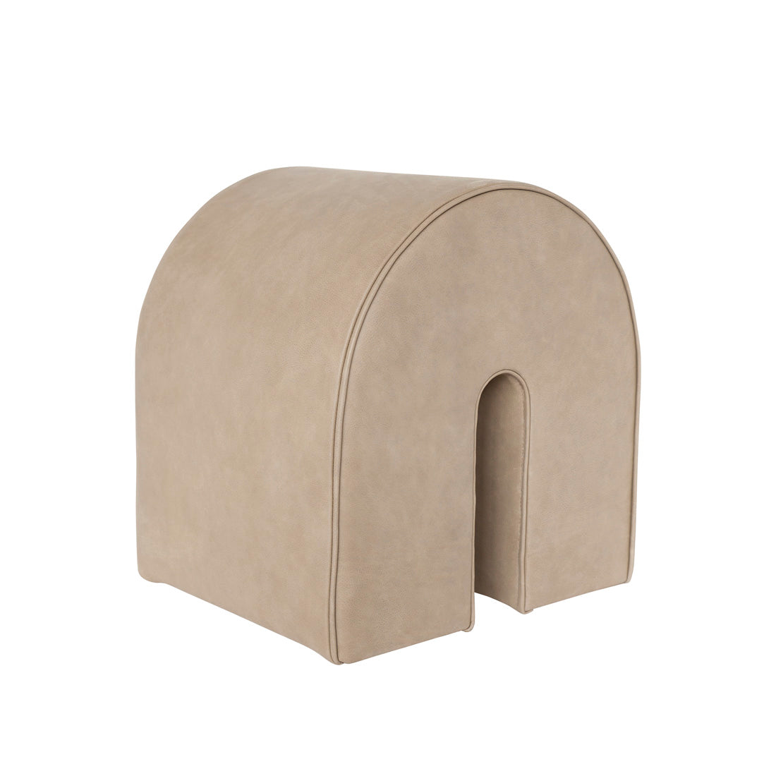 Curved Pouf Light Brown – Kristina Dam Studio