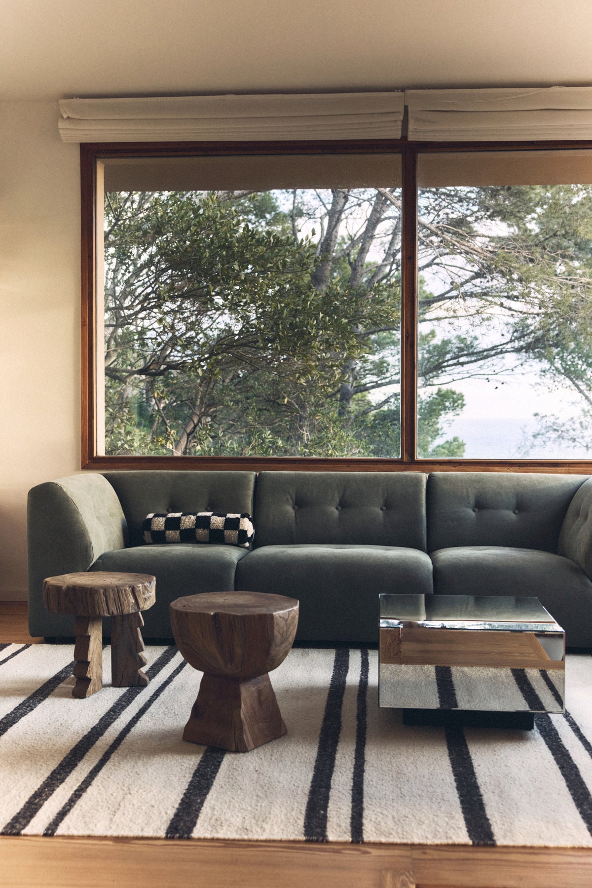 Arched Wooden Stool – HKLIVING – view 5