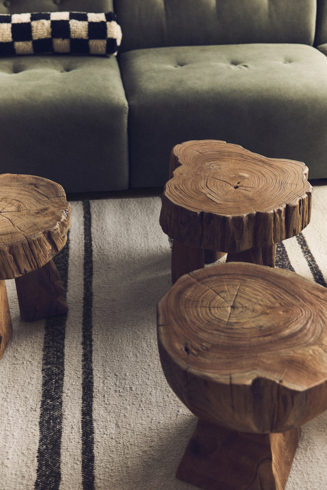 Log Wooden Stool