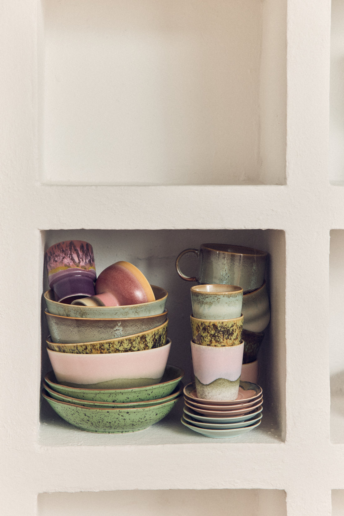 70s Ceramics – Coffee Mugs, Serendipity (set of 4)