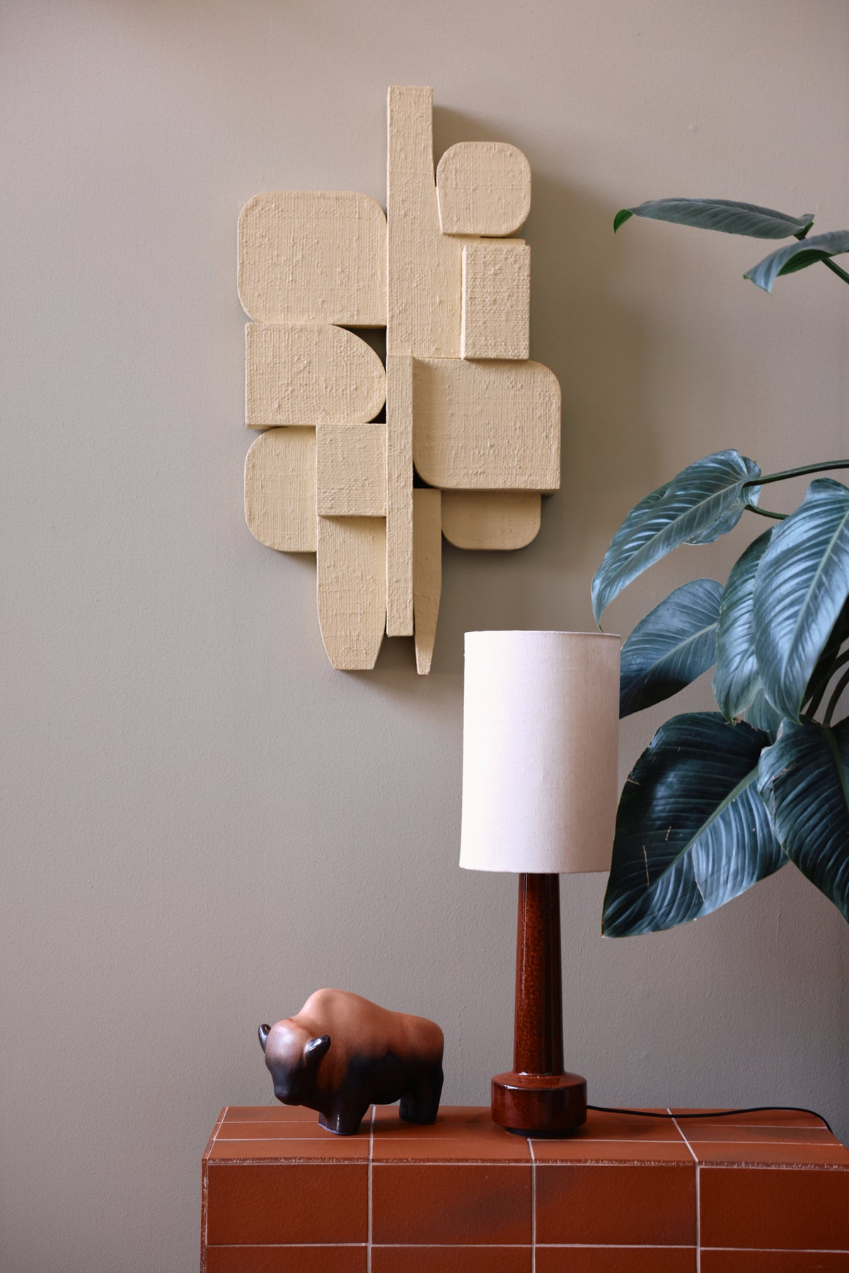 Linen Cylinder Lamp Shade – HKLIVING – view 6