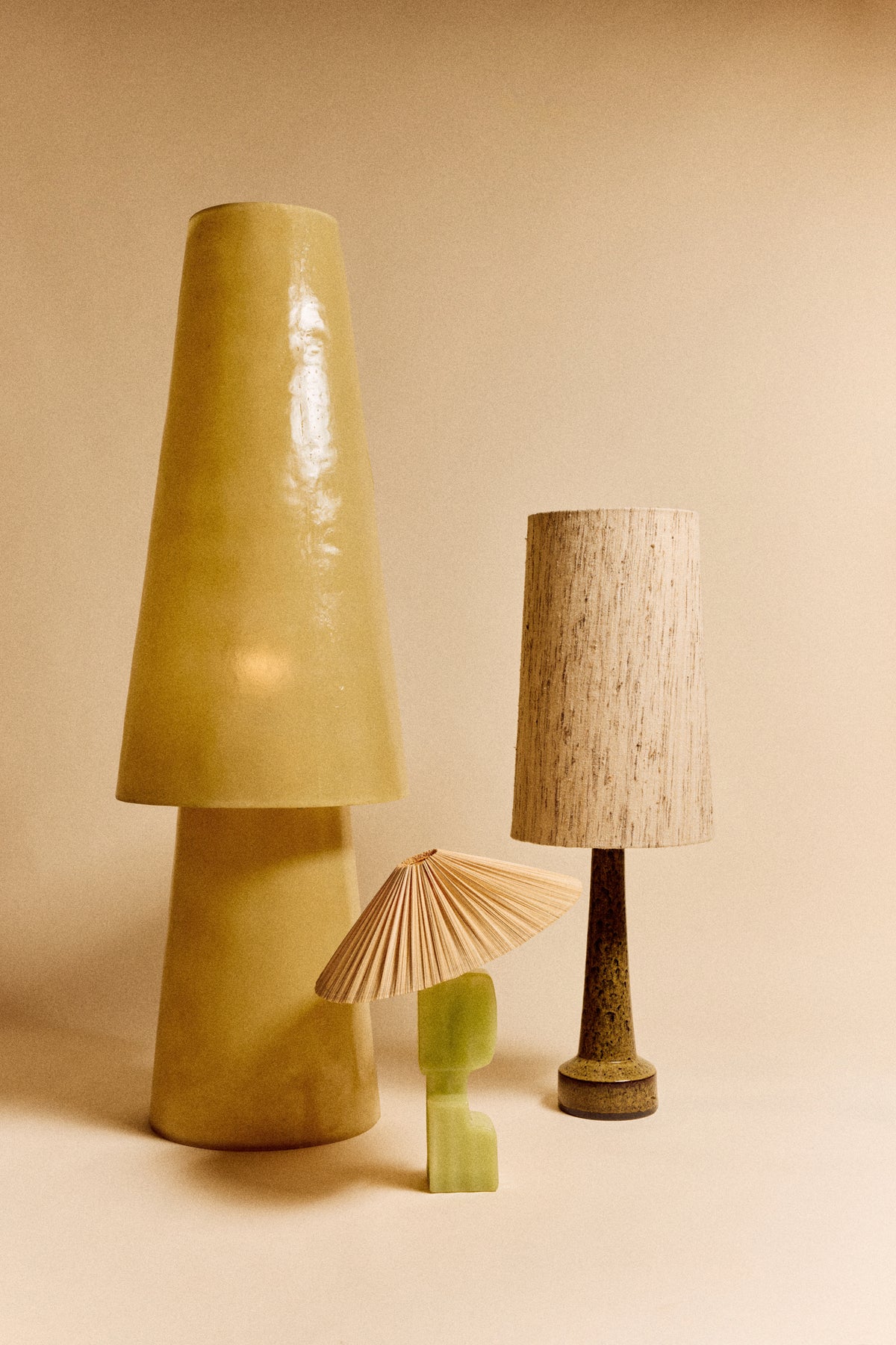 Glassfibre Floor Lamp, Soft Green – HKLIVING – view 6