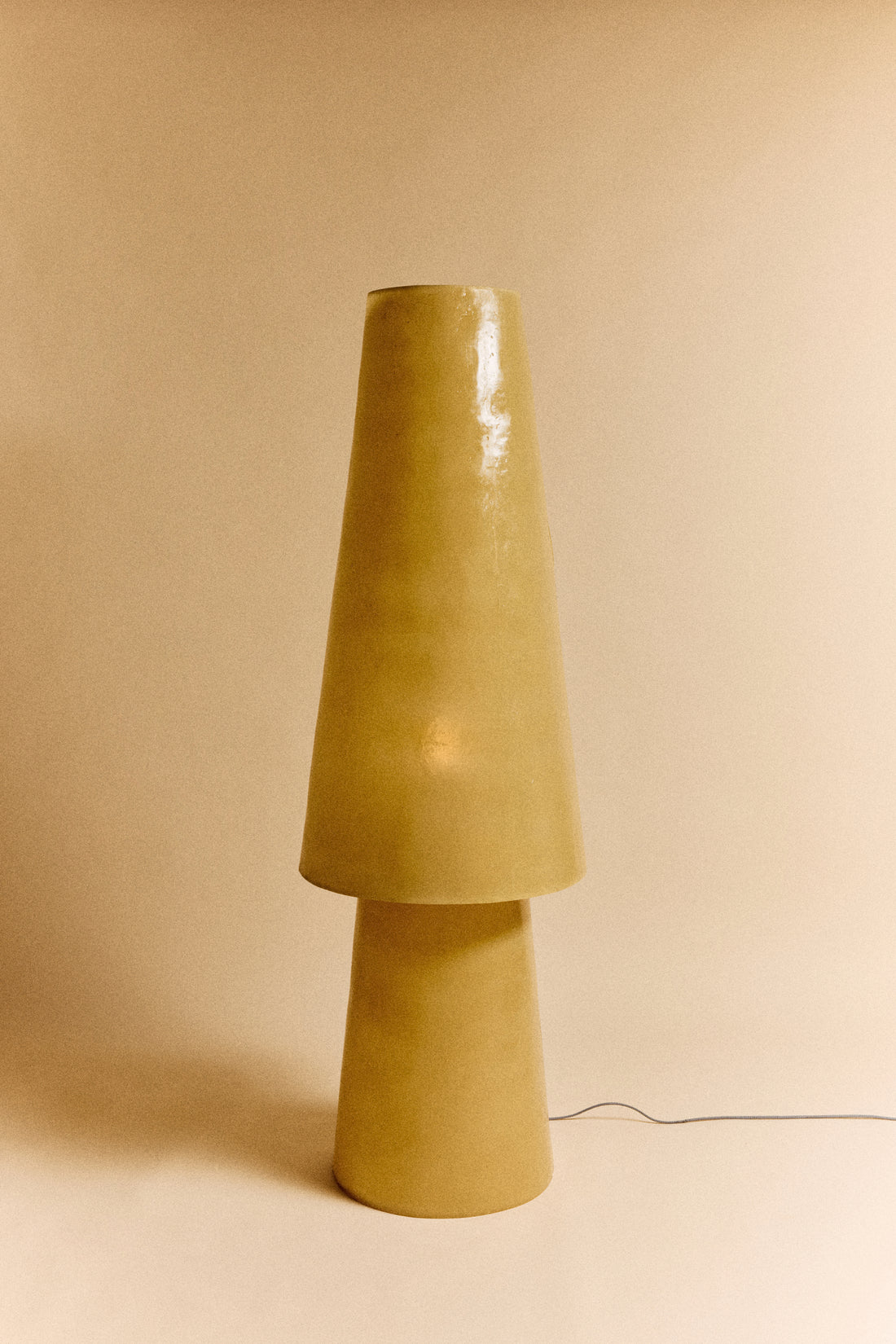 Glassfibre Floor Lamp, Soft Green