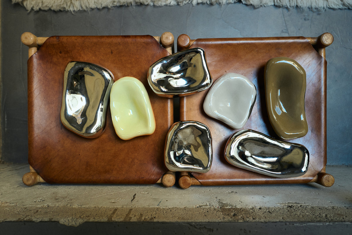 Glass Sculpture, Chrome (Set of 4) – HKLIVING – view 5