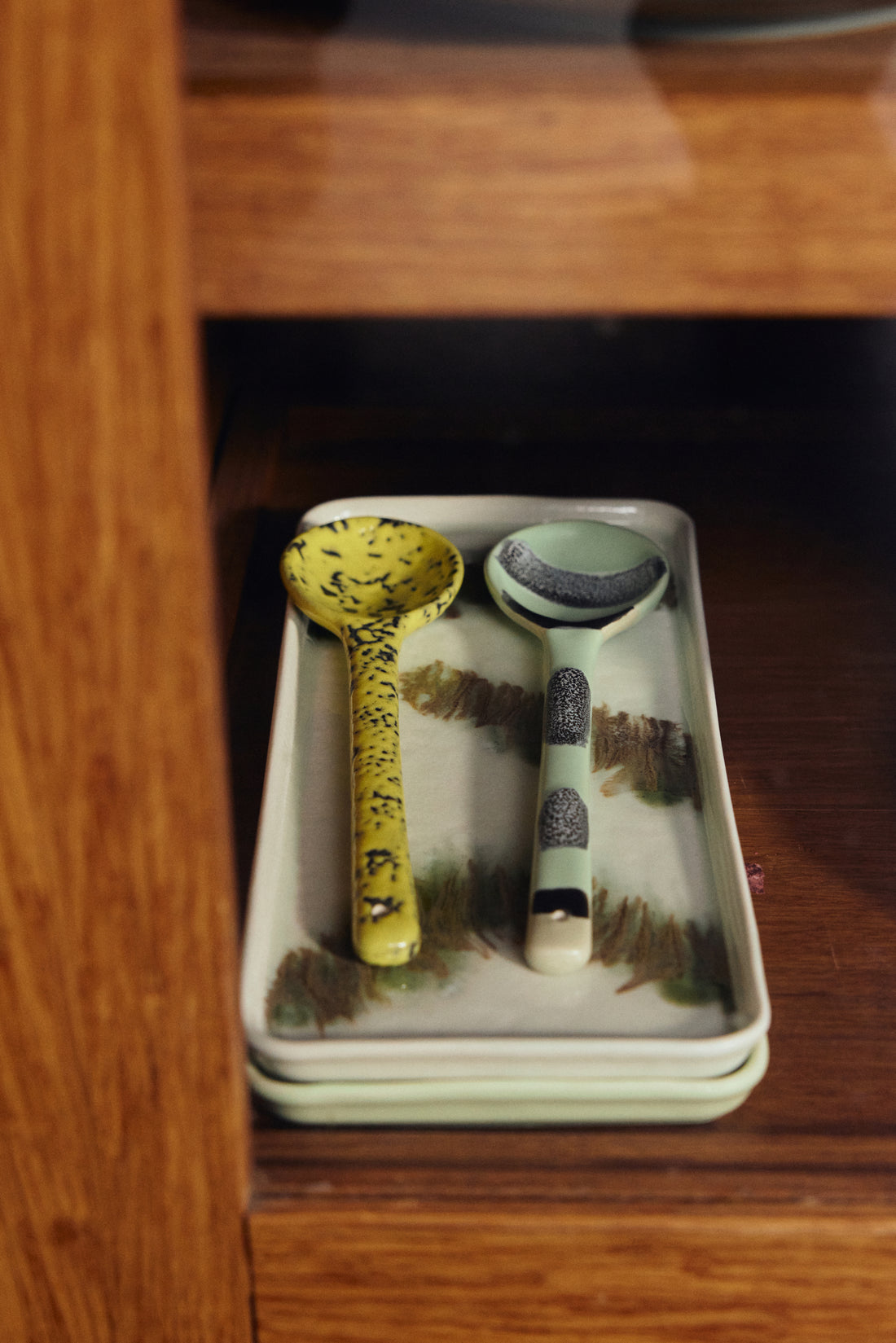 70s Ceramics – Serving Spoons, Mines (set of 2)