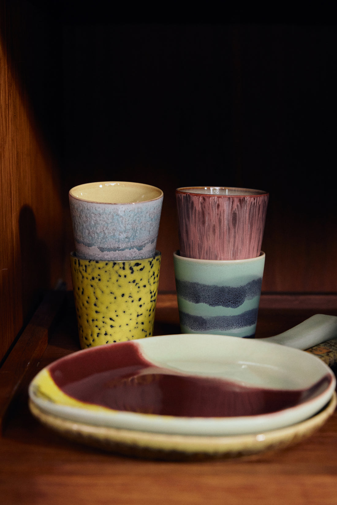 70s Ceramics – Coffee Mugs, Artistic (set of 4)