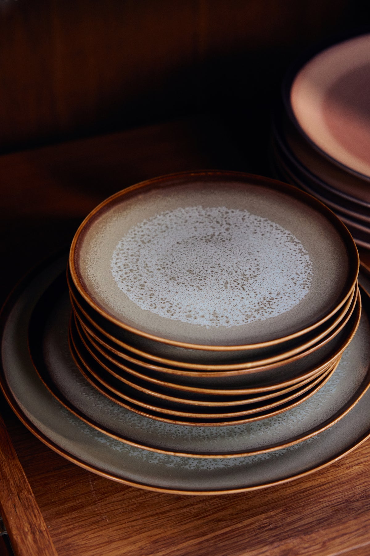70s Ceramics – Dessert Plates, Contrast (set of 2) – HKLIVING – view 5