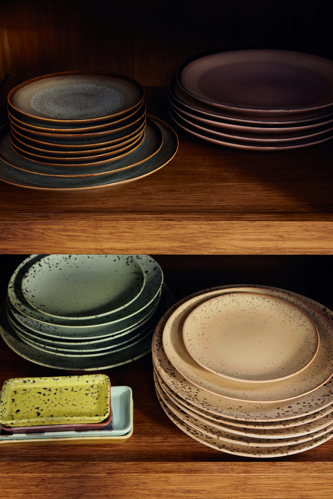 70s Ceramics – Dessert Plates, Fleck (set of 2)