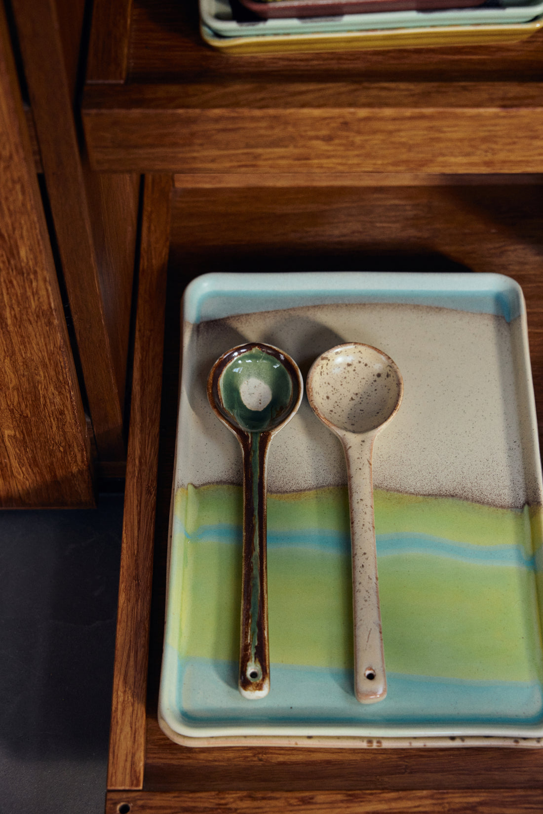 70s Ceramics – Serving Spoons, Hills (set of 2)