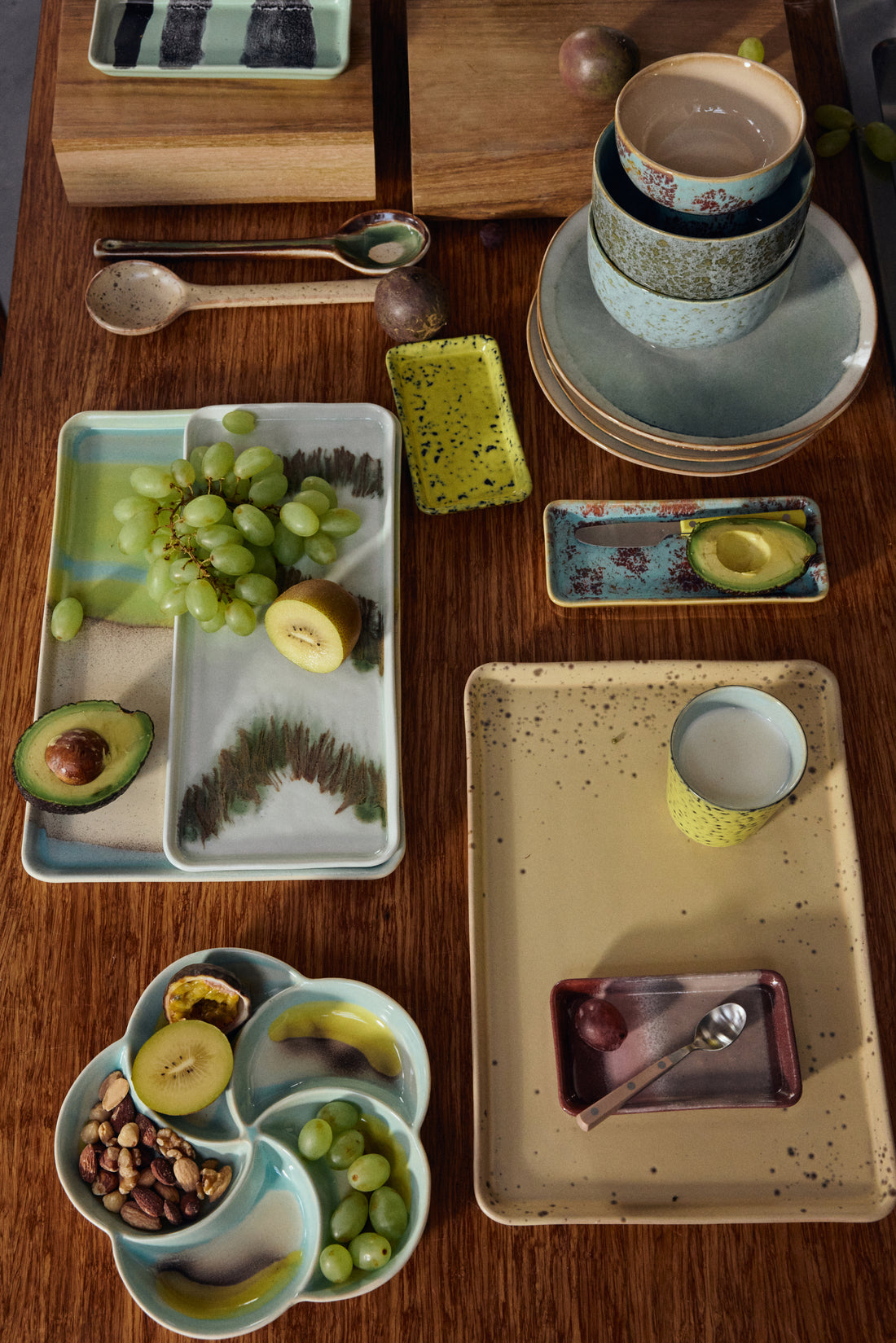 70s Ceramics – Großes Tablett, Grit