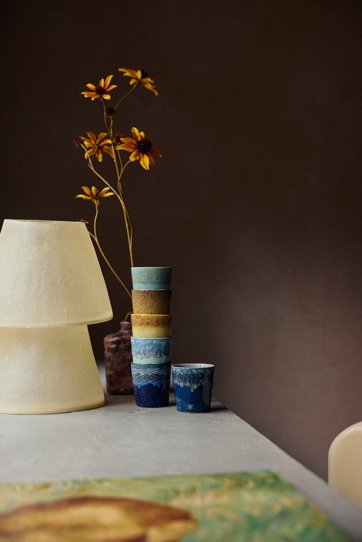 70s Ceramics: Van Gogh Coffee Mugs, Sunflowers (set of 2) – HKLIVING – view 7