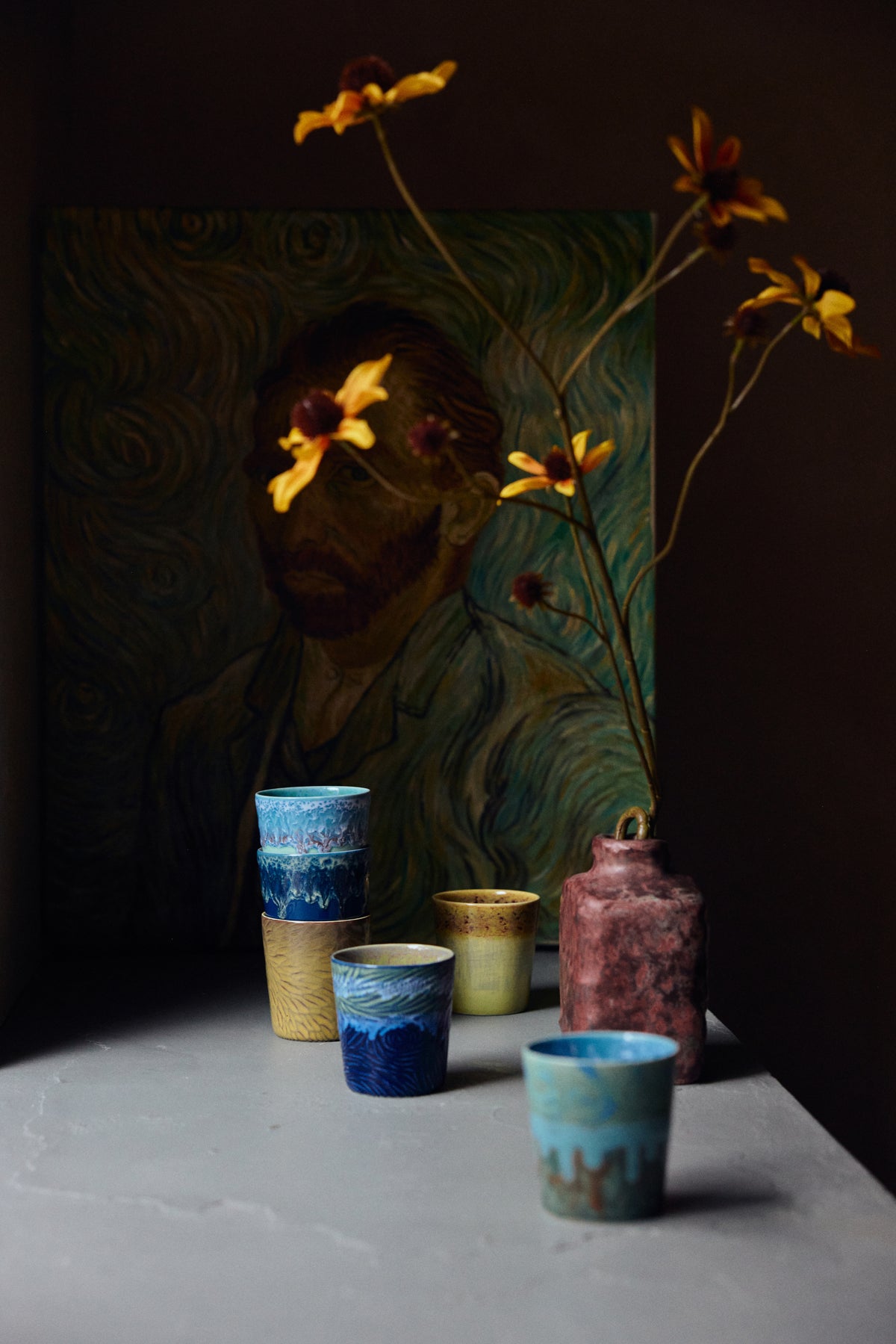 70s Ceramics: Van Gogh Coffee Mugs, Starry Night (set of 2) – HKLIVING – view 6
