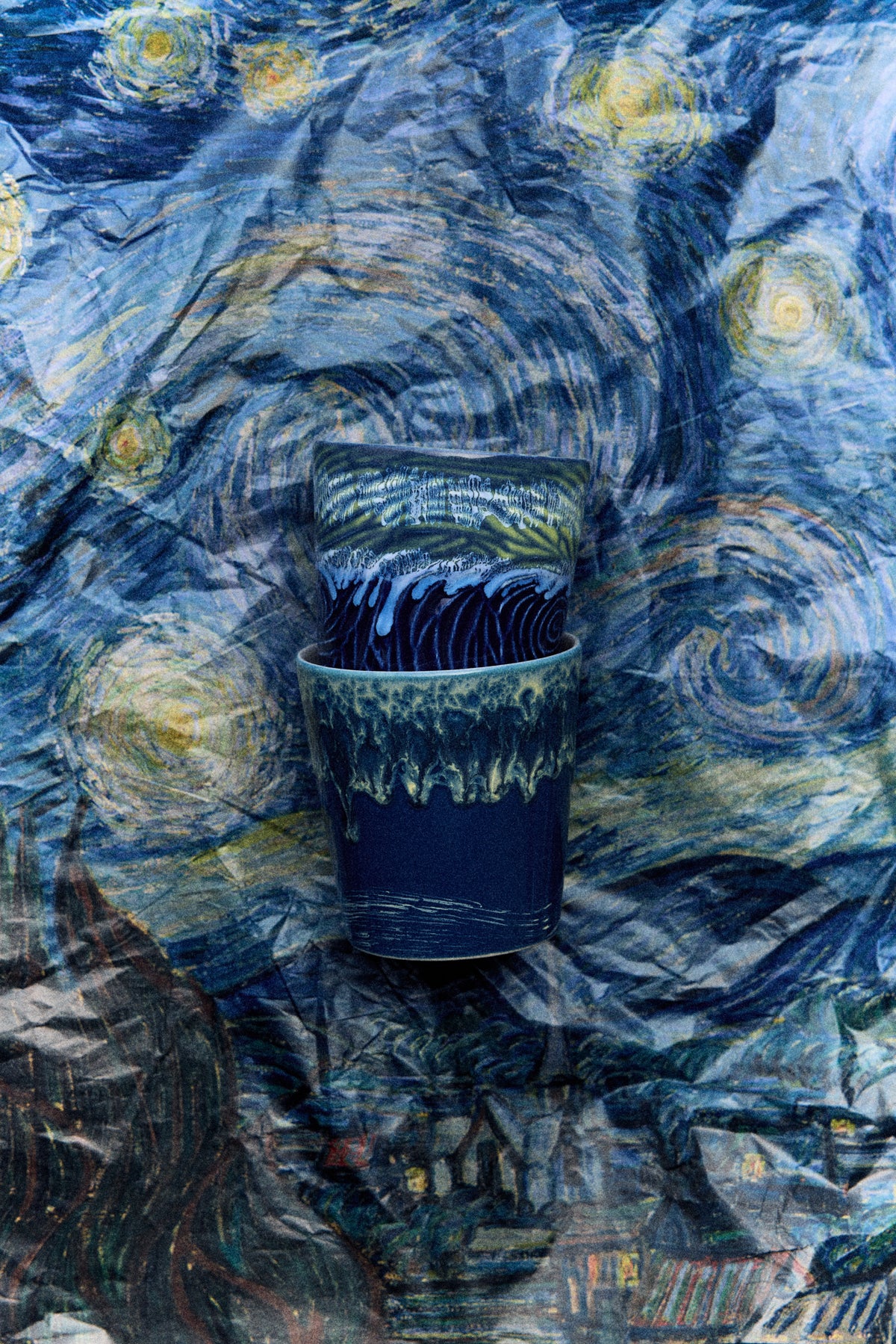 70s Ceramics: Van Gogh Coffee Mugs, Starry Night (set of 2) – HKLIVING – view 5