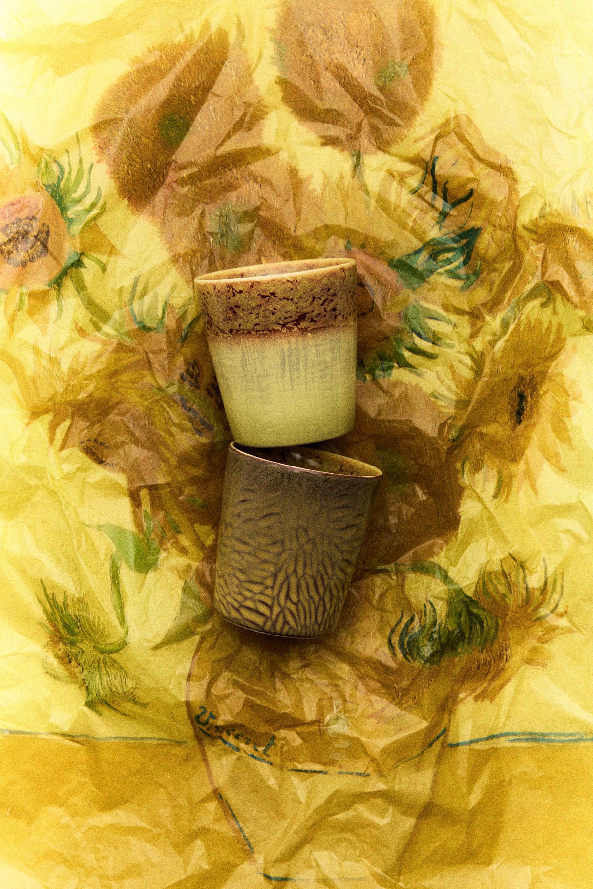 70s Ceramics: Van Gogh Coffee Mugs, Sunflowers (set of 2) – HKLIVING – view 5