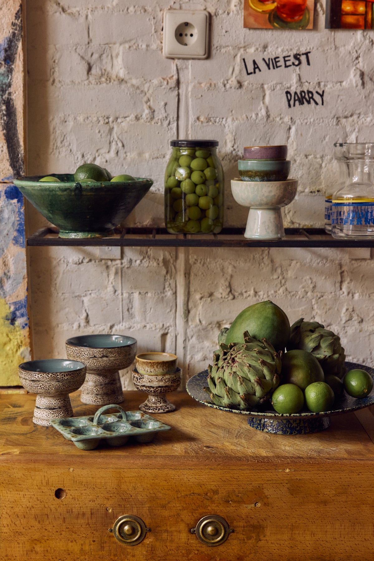 70s Ceramics – Egg Tray, Minty – HKLIVING – view 3
