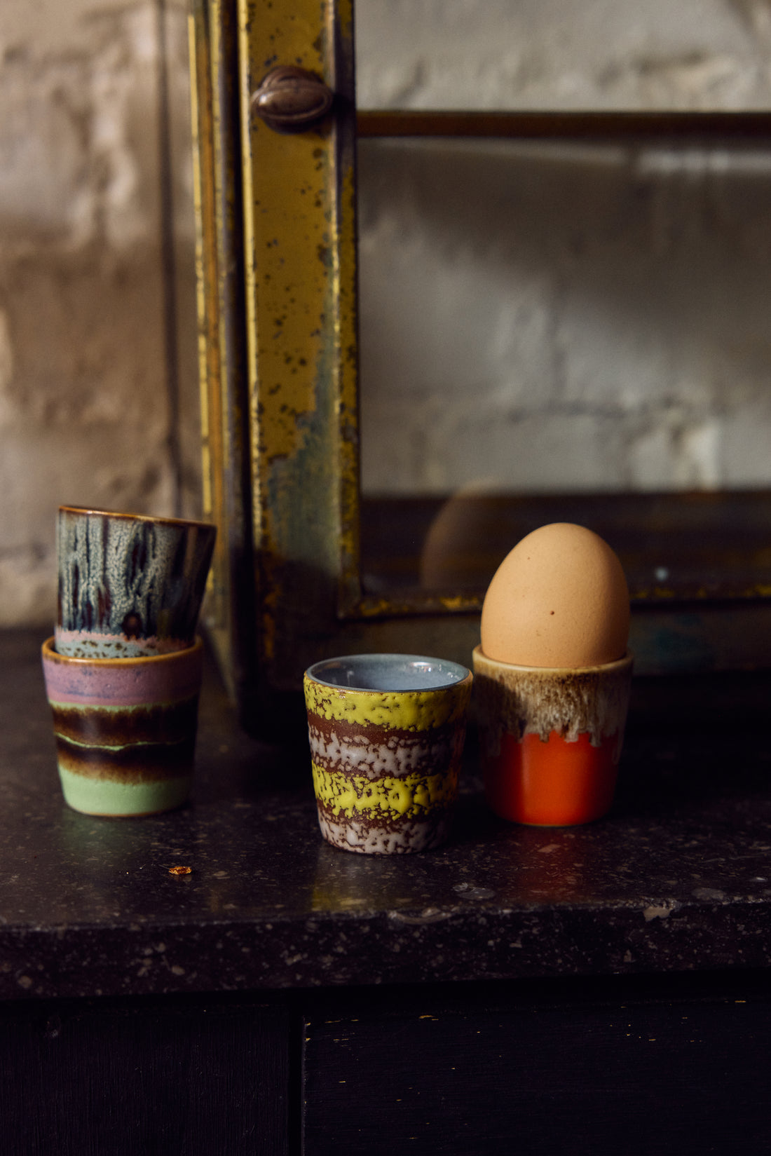 70s Ceramics – Egg Cups, Bright (set of 4)