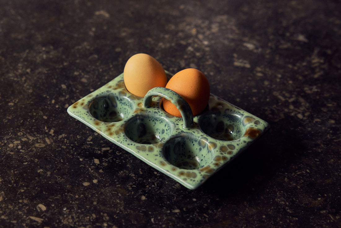 70s Ceramics – Egg Tray, Minty