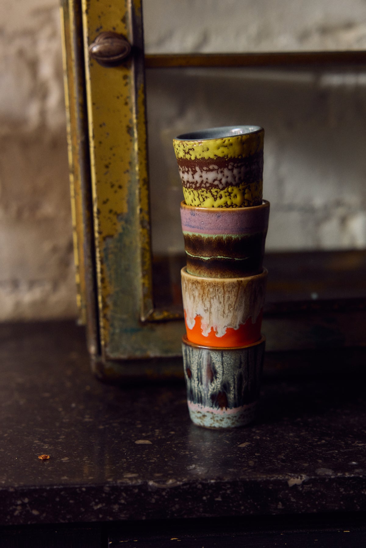 70s Ceramics – Coffee Mugs, Funky (set of 4) – HKLIVING – view 5