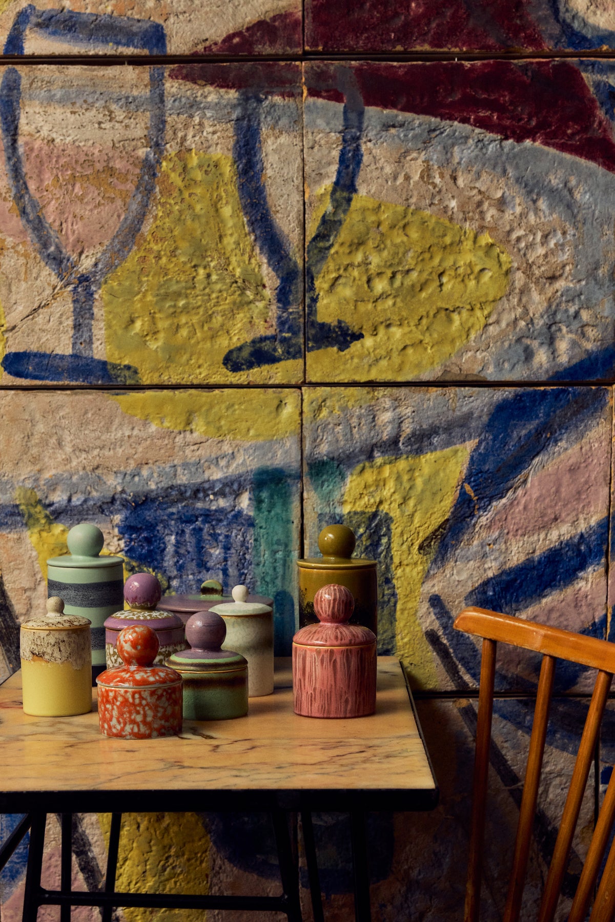 70s Ceramics – Small Storage Jar, Rhubarb – HKLIVING – view 5