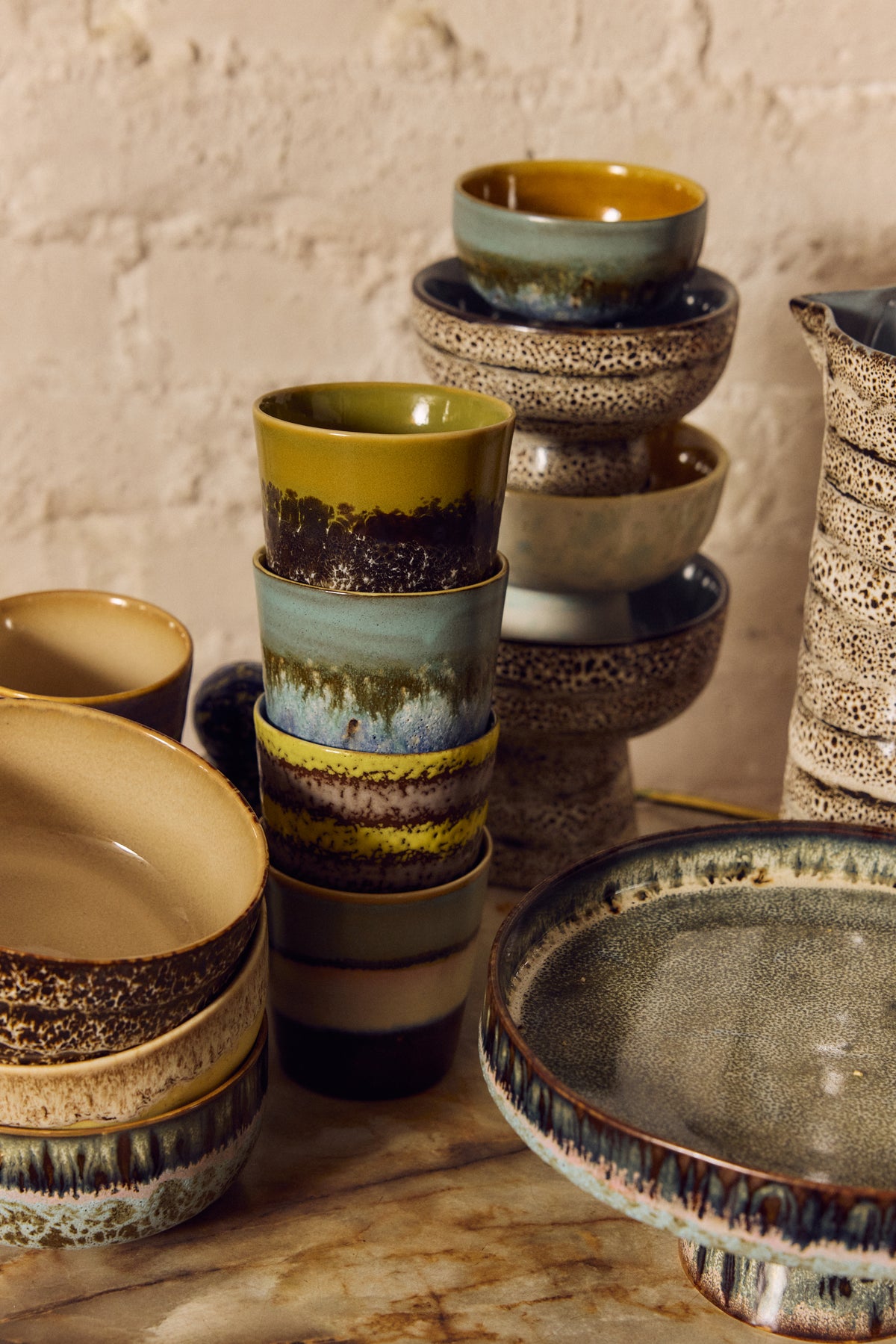 70s Ceramics – Coffee Mugs, Indulgence (set of 6) – HKLIVING – view 5