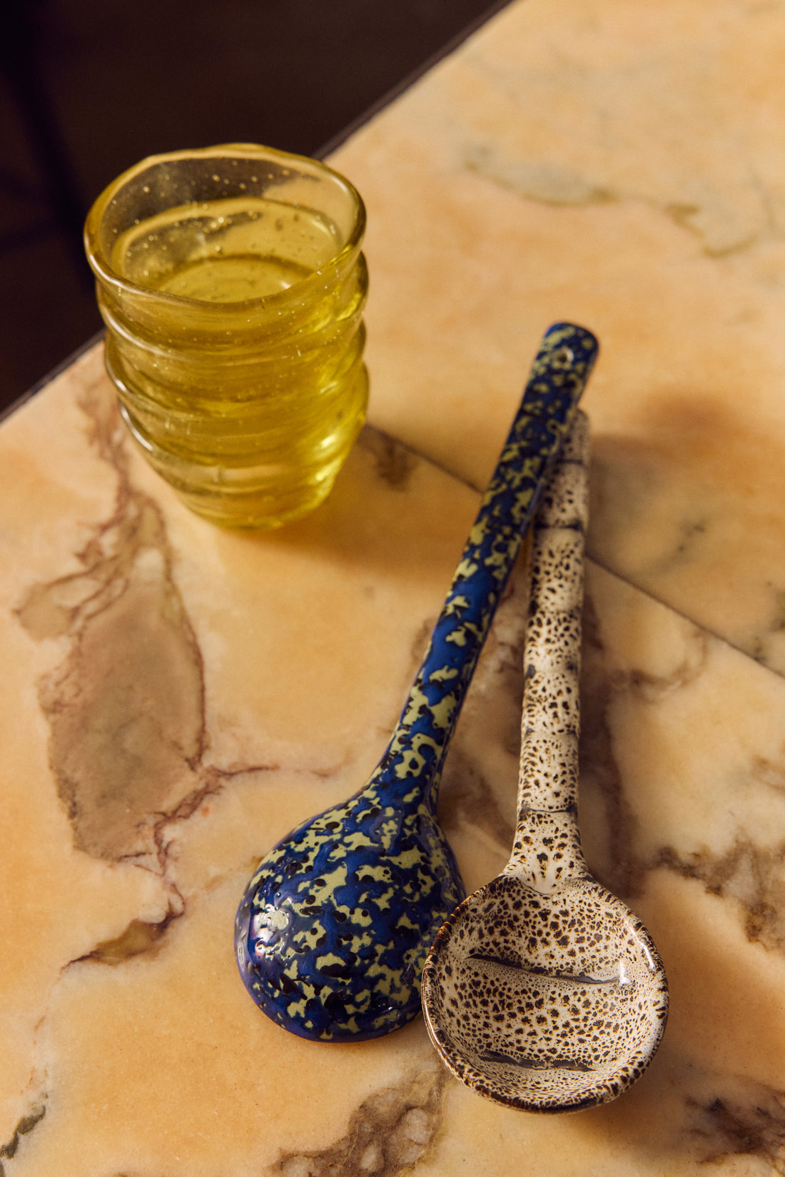 70s Ceramics – Serving Spoons, Blues (set of 2)