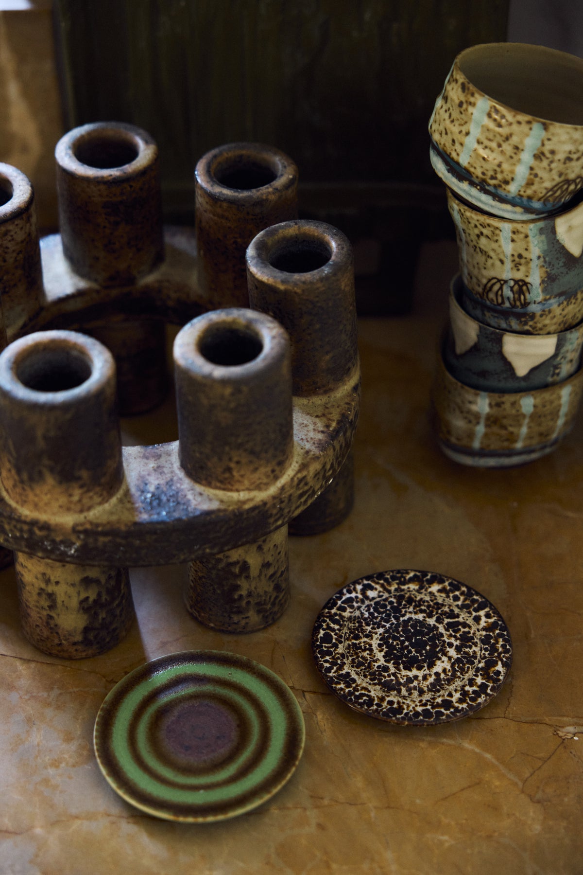 70s Ceramics – Coasters, Final Touch (set of 4) – HKLIVING – view 6