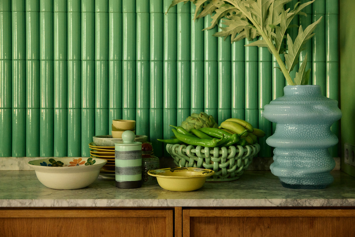 70s Ceramics – Medium Storage Jar, River – HKLIVING – view 5