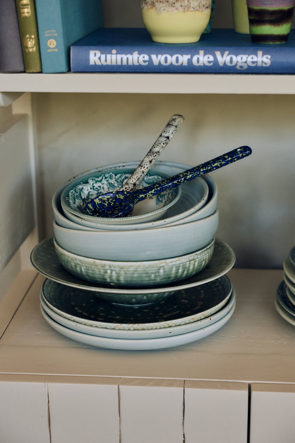 70s Ceramics – Serving Spoons, Blues (set of 2) – HKLIVING – view 3