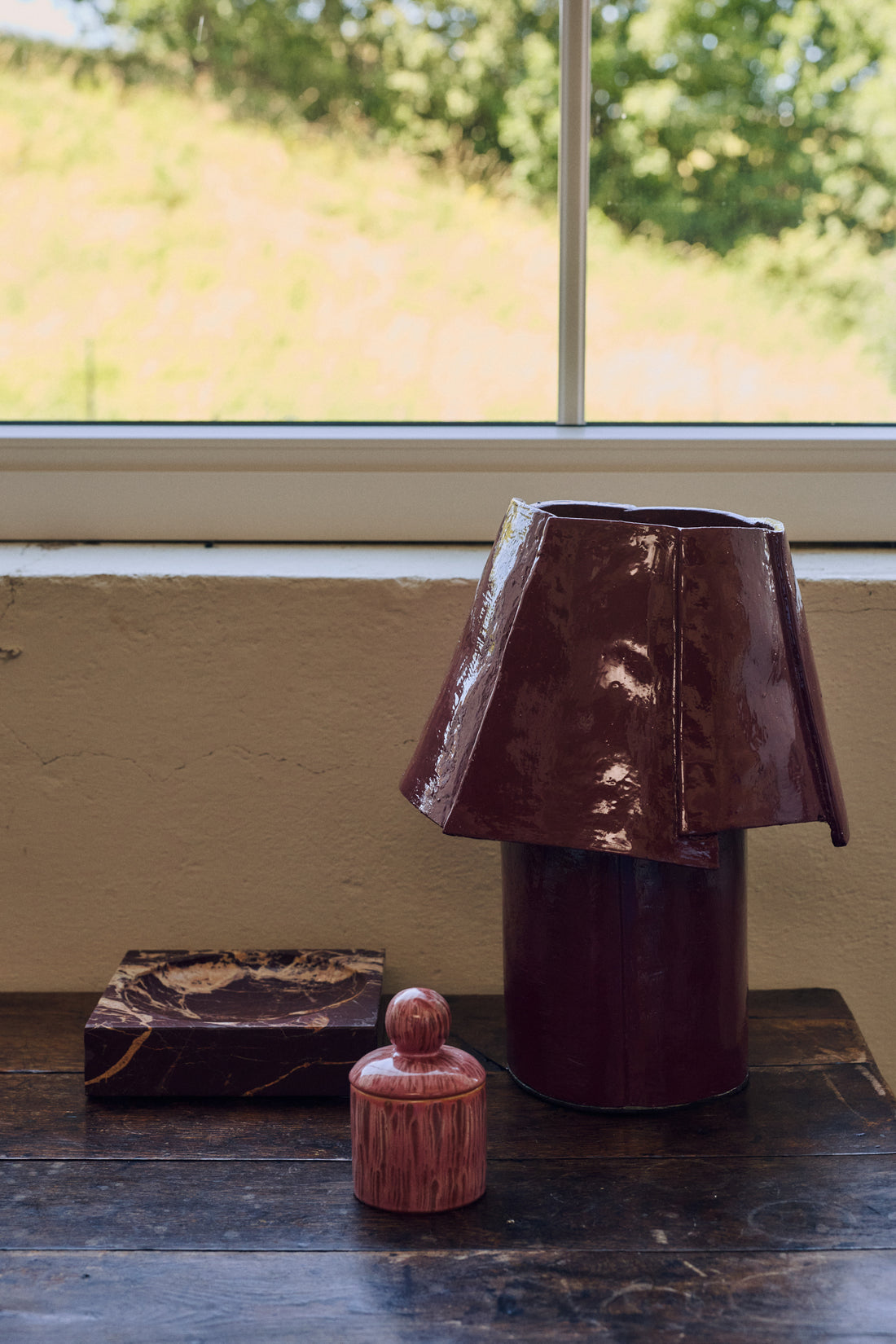 Cotton Maché Table Lamp