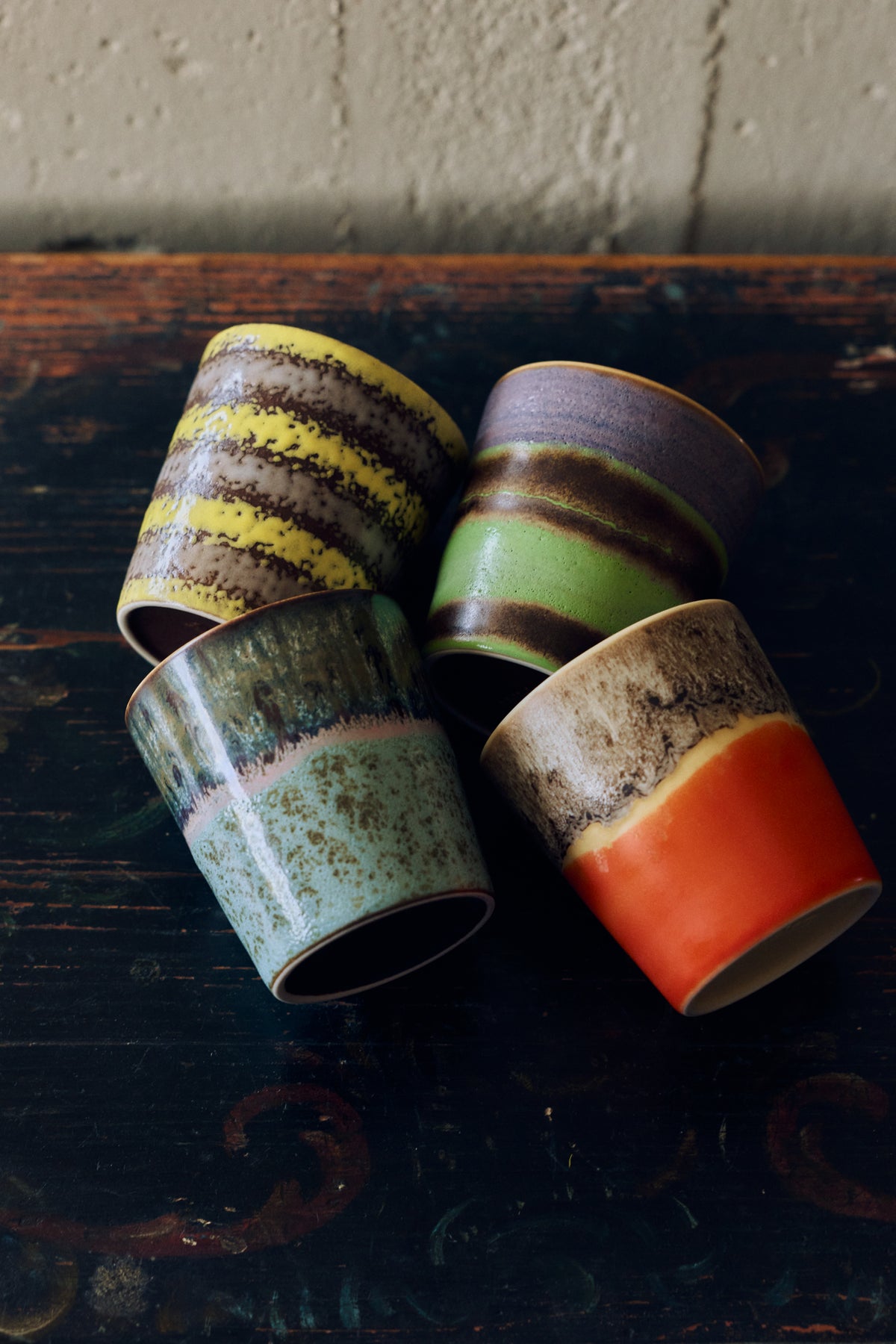 70s Ceramics – Coffee Mugs, Funky (set of 4) – HKLIVING – view 6
