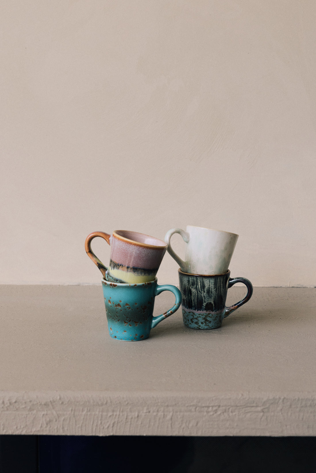 70s Ceramics – Espresso Mugs, Softness (set of 4)