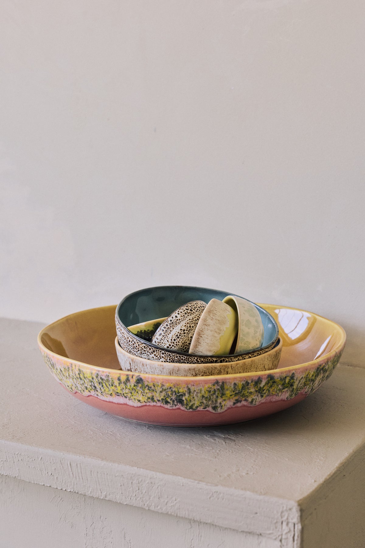 70s Ceramics – Servierschüssel, Macaron – HKLIVING – Ansicht 3