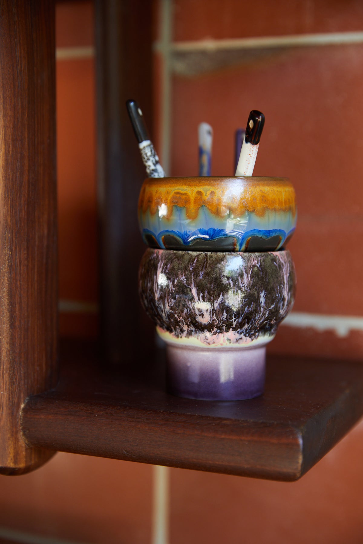 70s Ceramics – Lungo Mugs, Merge (set of 2) – HKLIVING – view 9