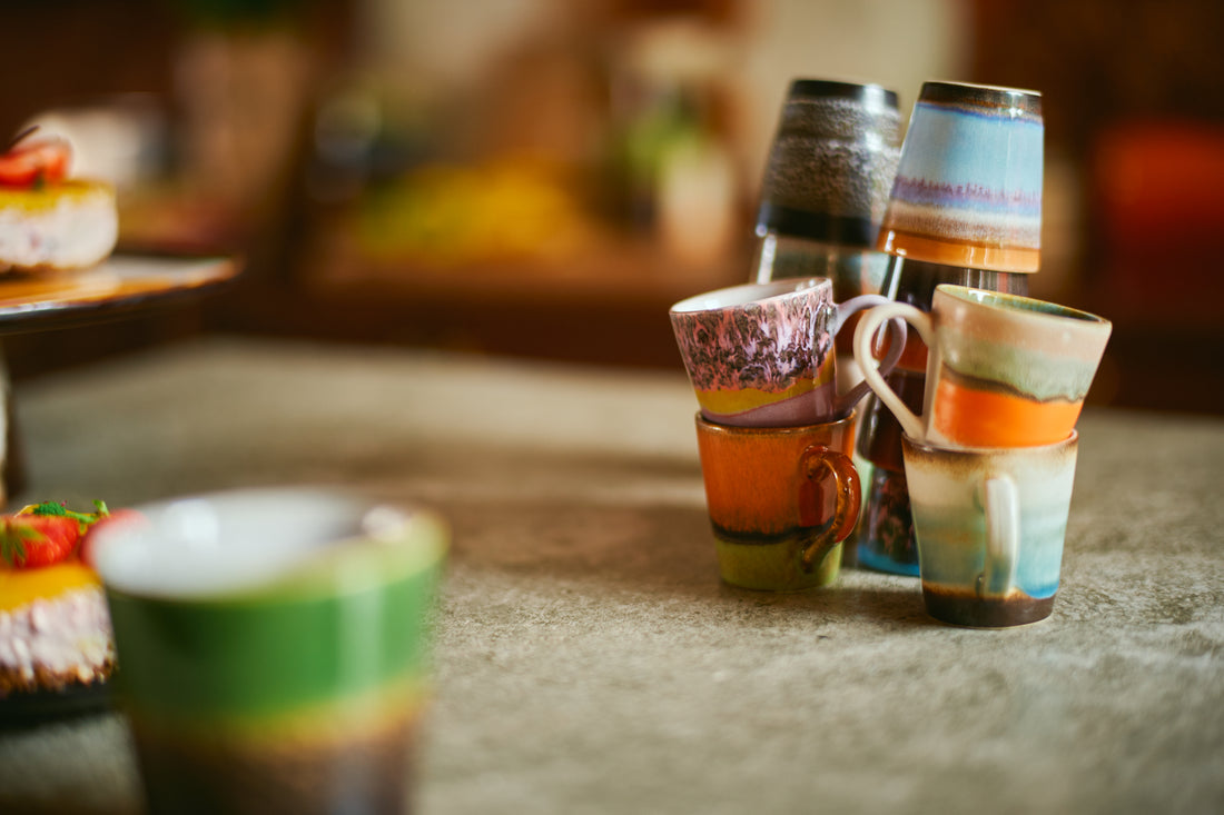 70s Ceramics – Espresso Mugs, Retro (set of 4)