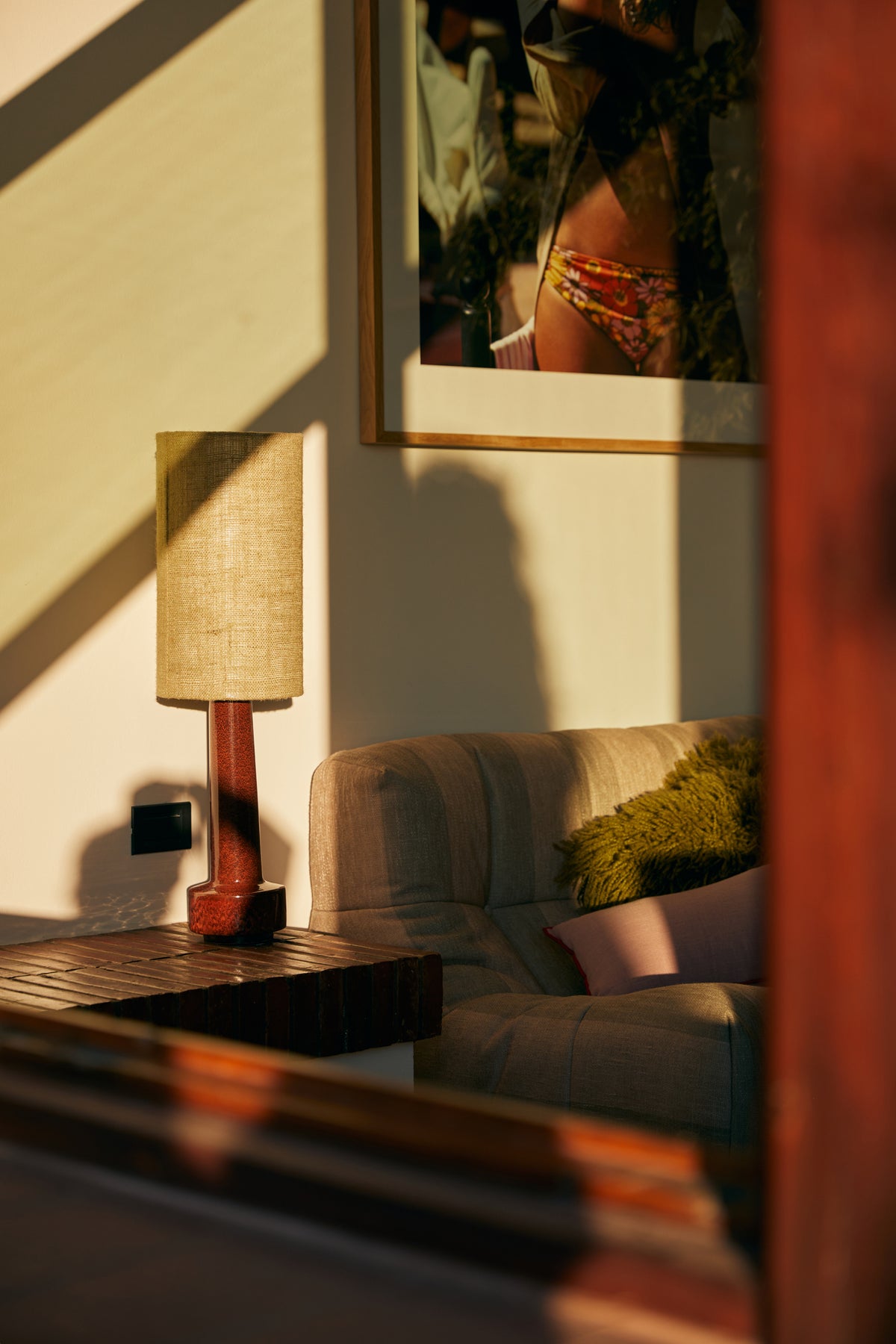Jute Cylinder Lamp Shade – HKLIVING – view 6