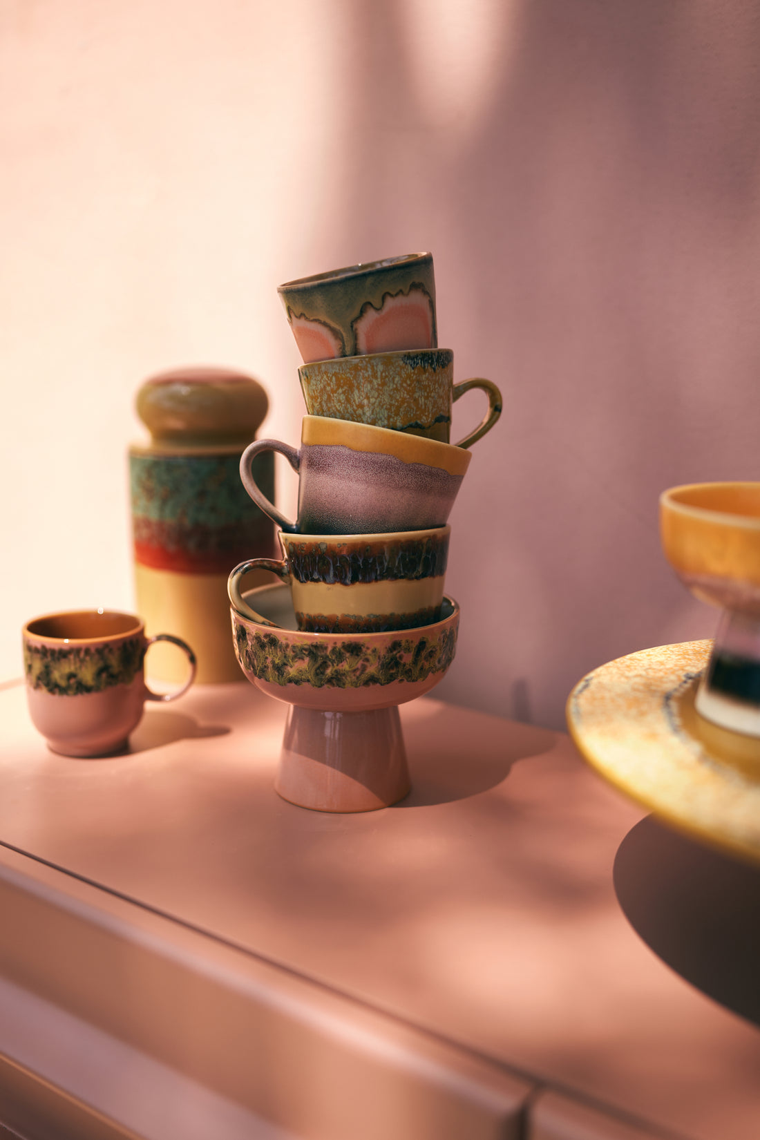 70s Ceramics – Tapas Bowl on Base L, Lush