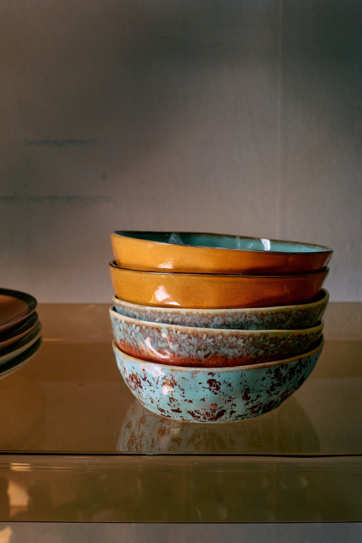 70s Ceramics – Pasta Bowls, Patina (set of 2) – HKLIVING – view 4