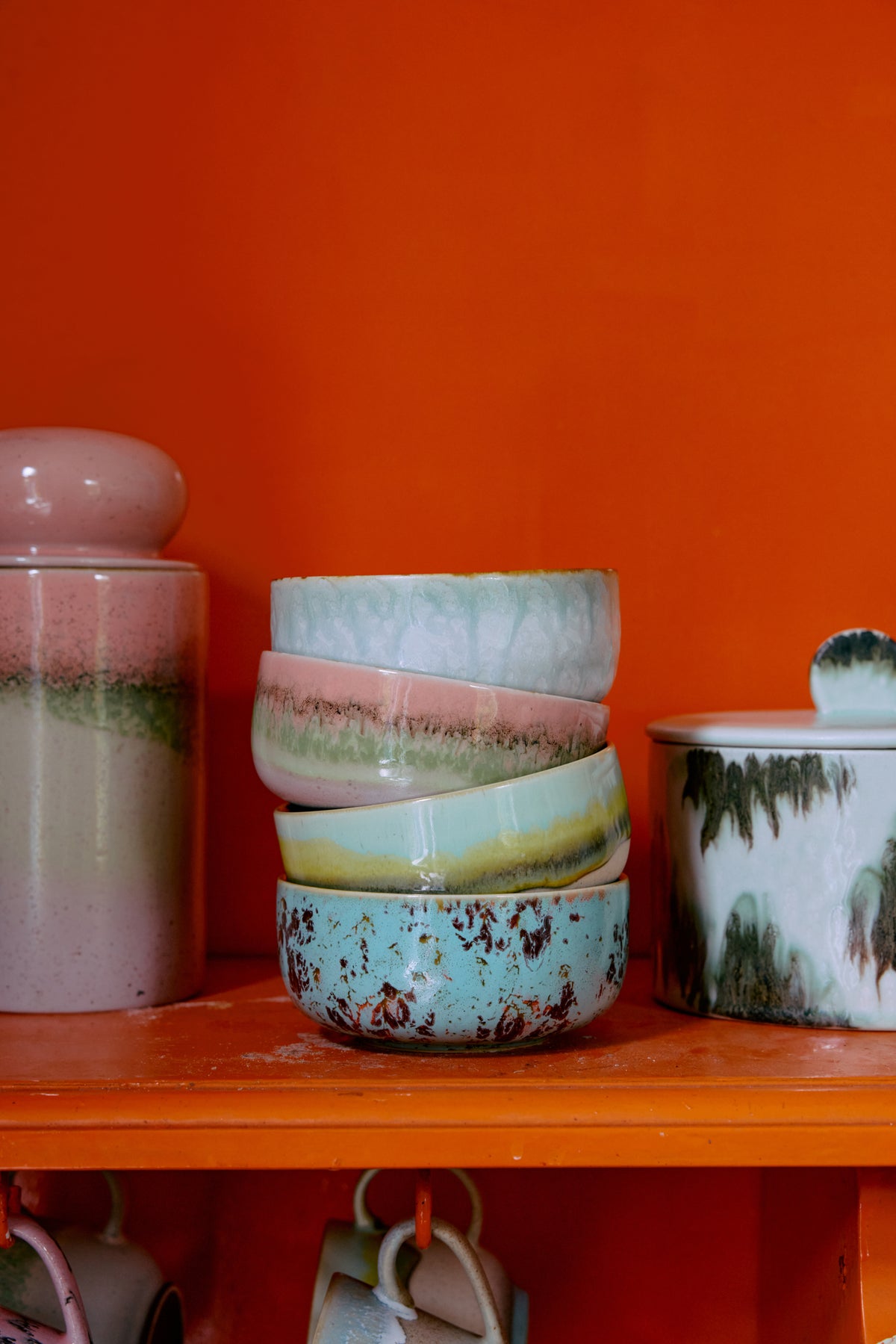 70s Ceramics – Dessertschalen, Impression (4er-Set) – HKLIVING – Ansicht 3