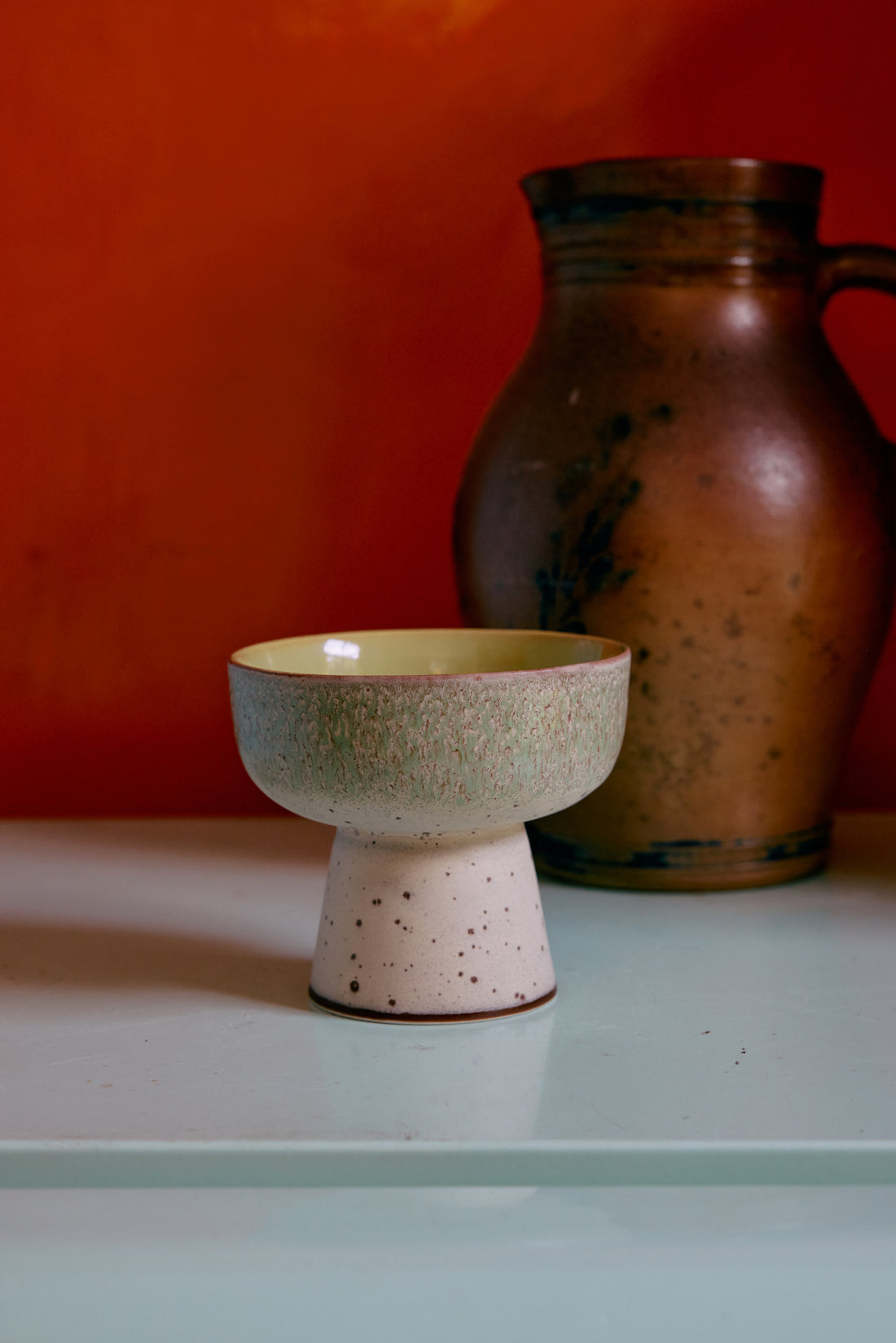 70s Ceramics – Tapas Bowl on Base L, Slush