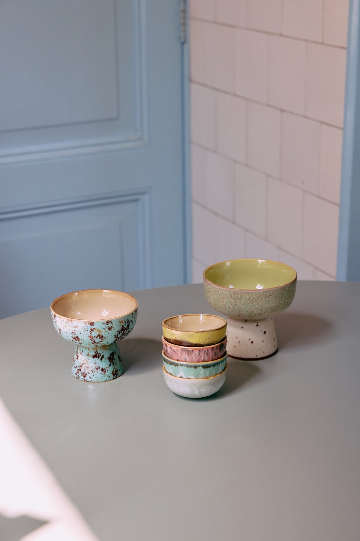 70s Ceramics – XS Bowls, Modernist (set of 4) – HKLIVING – view 5