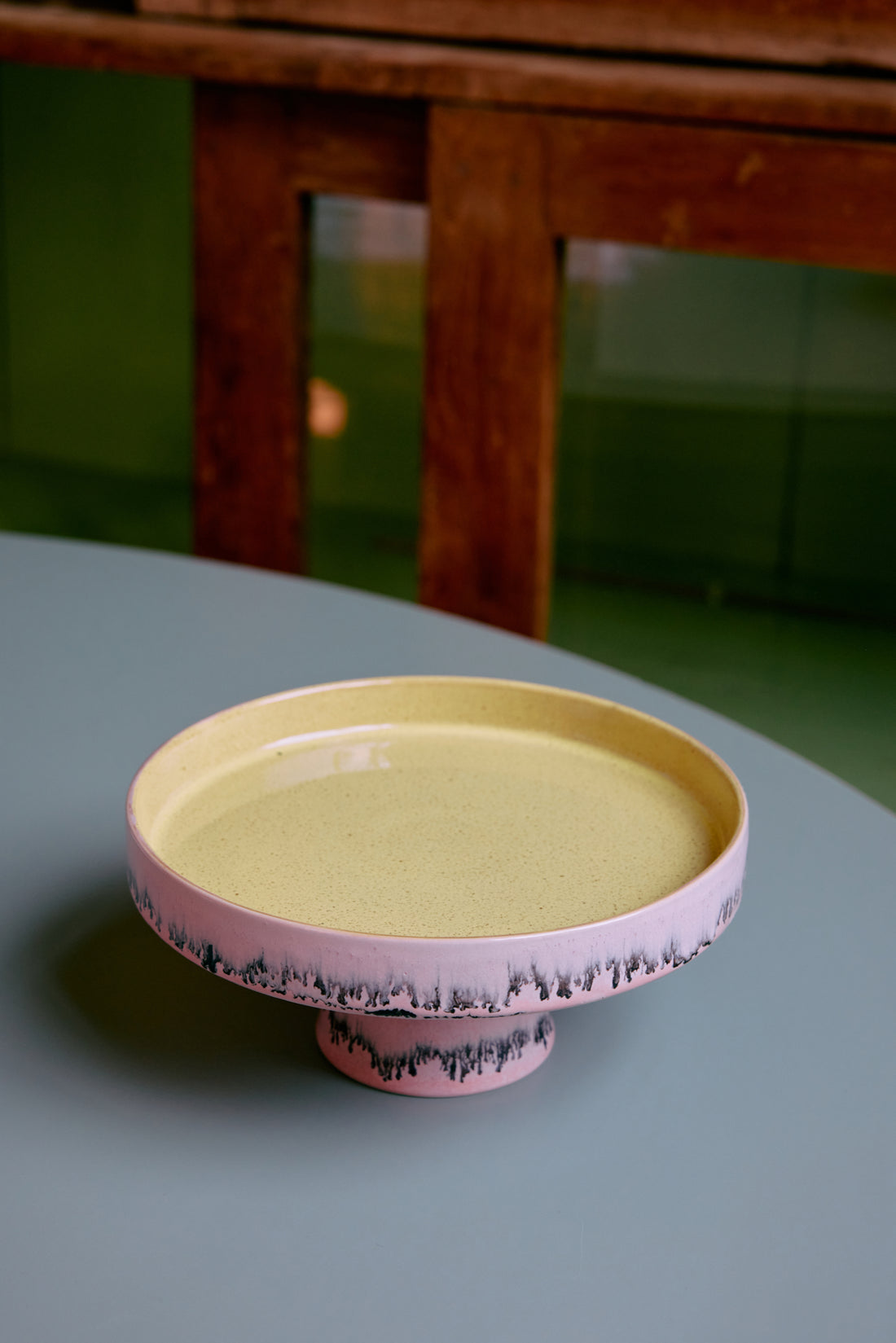 70s Ceramics – Fußschale, Bubble