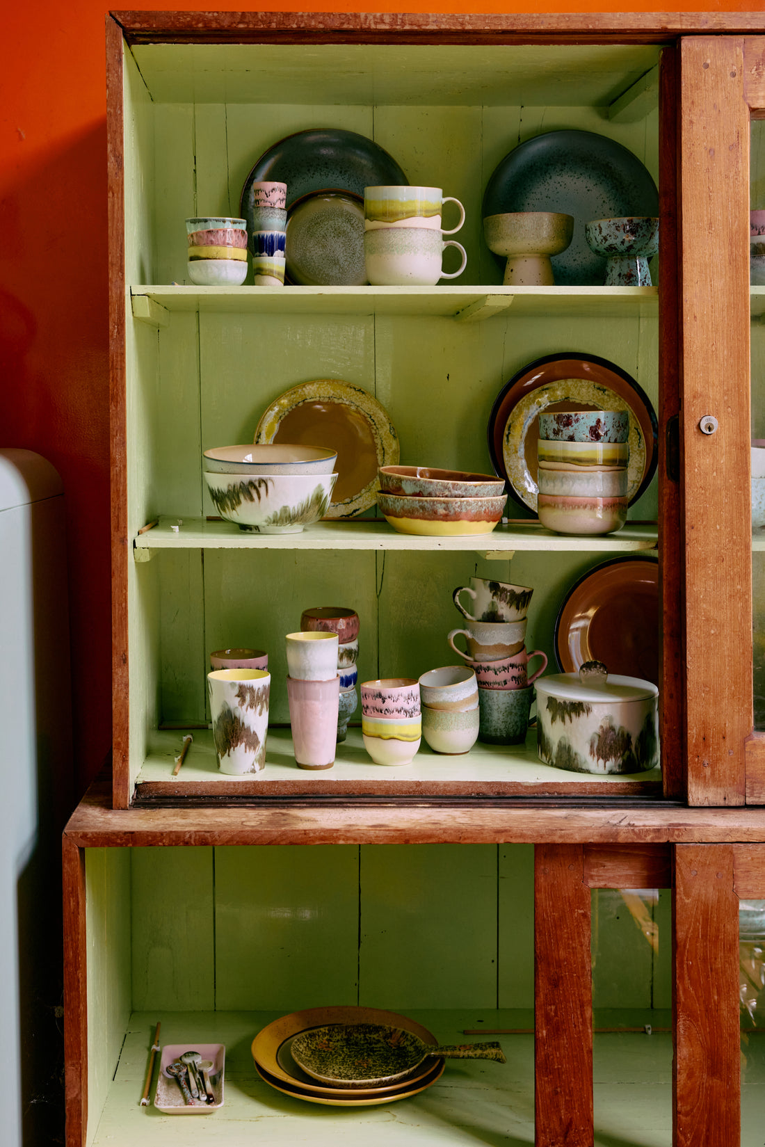 70s Ceramics – Café Cups, Deco (set of 4)
