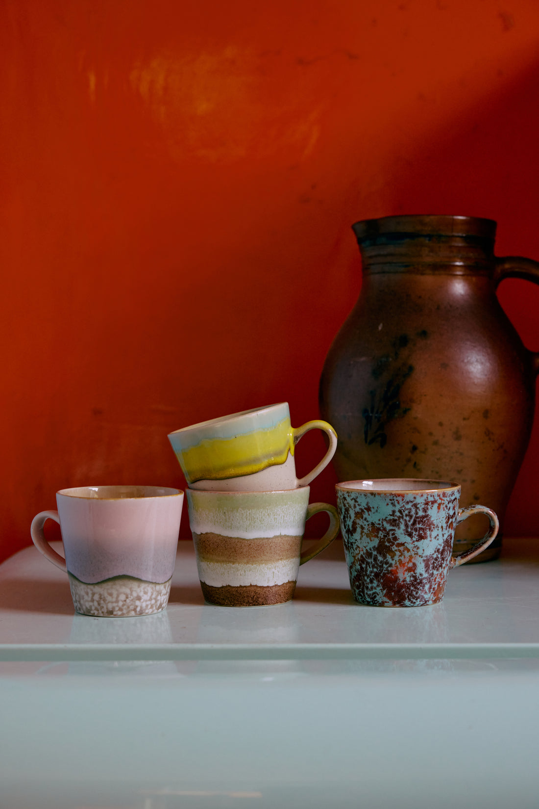 70s Ceramics – Americano Mugs, Rococo (set of 4)