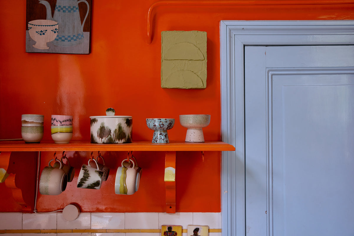 70s Ceramics – Café Cups, Deco (set of 4) – HKLIVING – view 5
