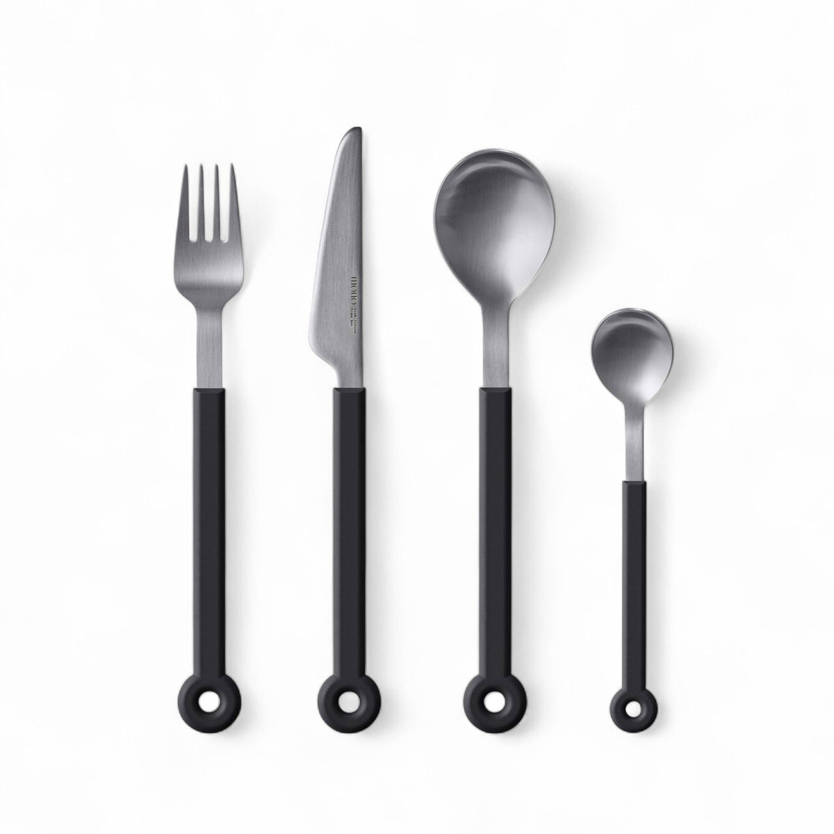 Mono Ring 4-Piece Cutlery Set – Black