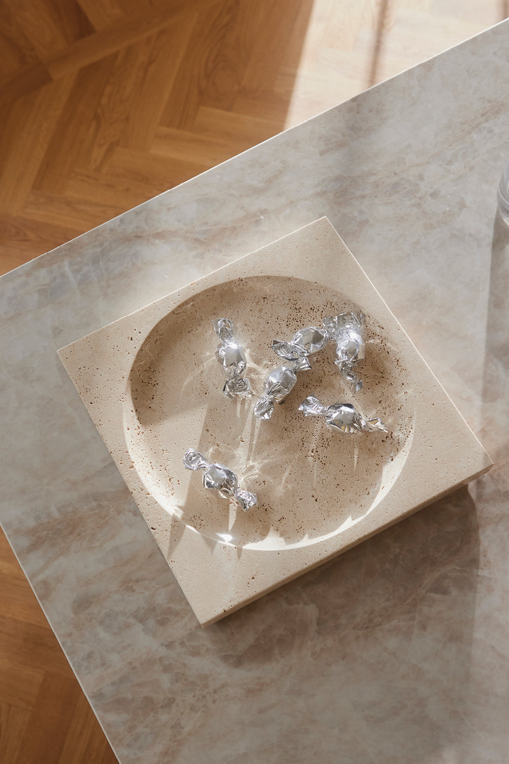 Regina Travertine Dish – AYTM – view 3