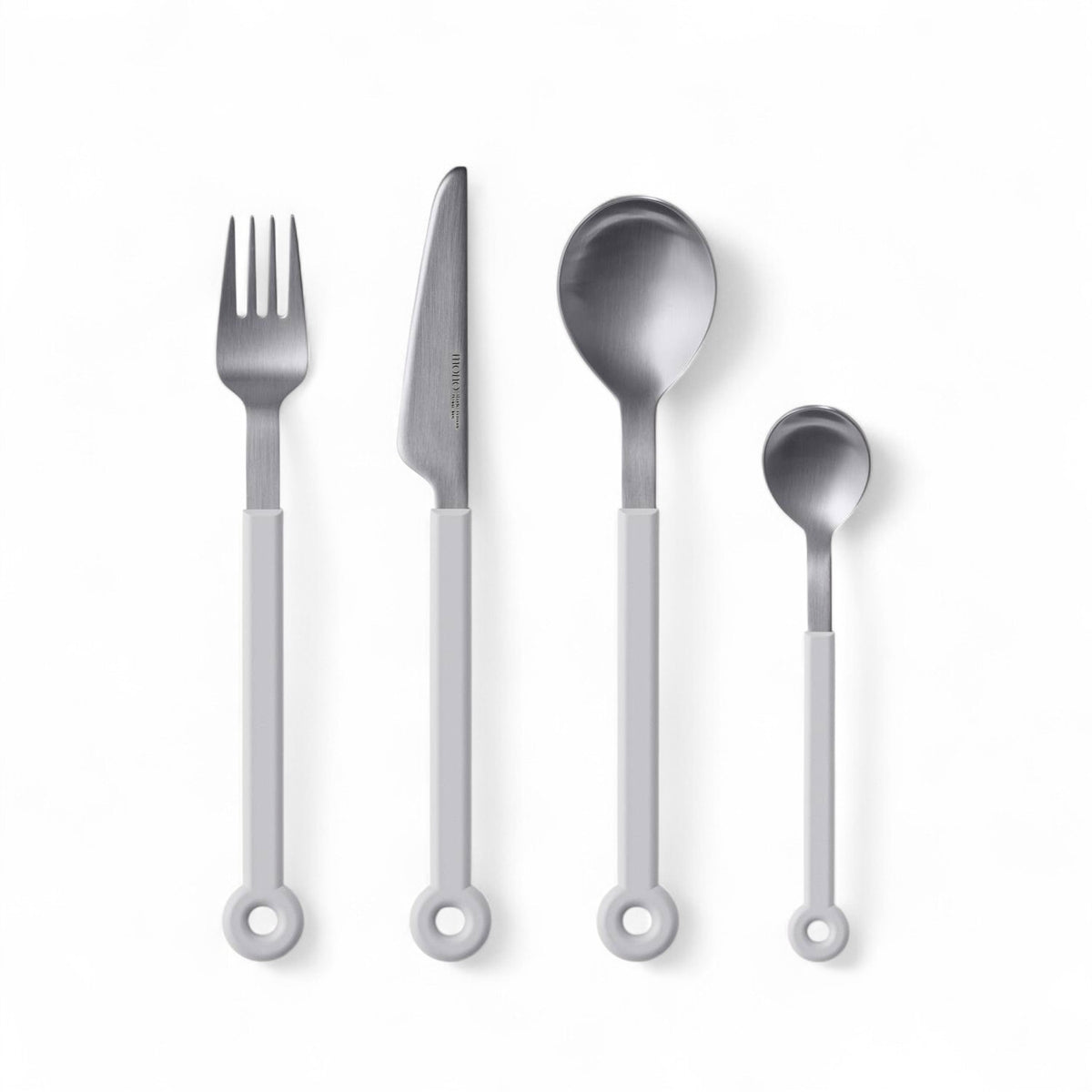 Mono Ring Besteckset, 4-teilig – Weiß
