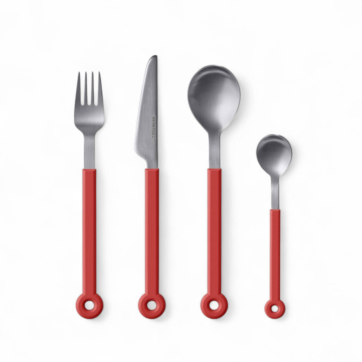 Mono Ring 4-Piece Cutlery Set – Red
