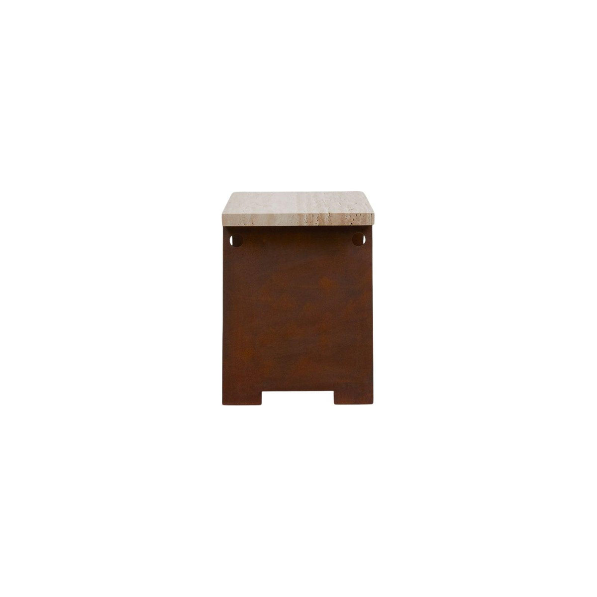 64 Plinth - Corten Steel / Travertine - Decor - Frama – view 4