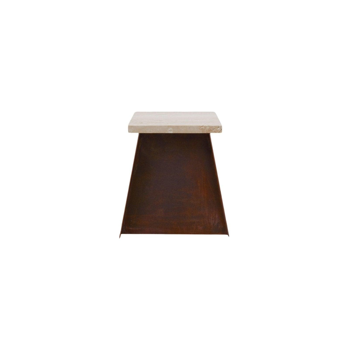 64 Plinth - Corten Steel / Travertine - Decor - Frama – view 3